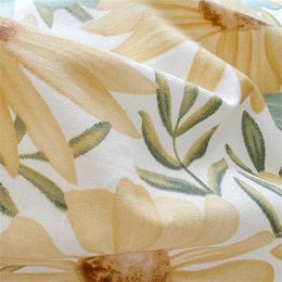 Bedding sets Nordic Floral Sunflowers Duvet Cover Set Cotton Size Bedding Family Set Bedlinens Sheet Cases