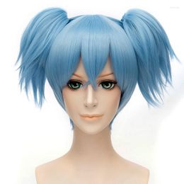 Anime Costumes Assassination Classroom Shiota Nagisa Cosplay Wig Ansatsu Kyoushitsu Clip Ponytails Synthetic Hair Wigs Cap