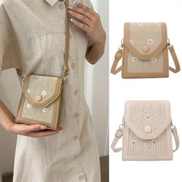 Evening Bags Ladies Summer Lace Texture Personality Beach Straw Brined Single Shoulder Bag Casual Crossbody Women'S