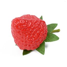 Party Decoration Kitchen Foods Decor Fake Strawberry Red Display Home Decorative Artificial Plastic Useful Durable High Quality
