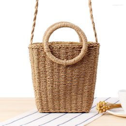 Evening Bags Women Summer Straw Rattan Woven Handbags Small Clutch Retro Ladies Basket Beach Bag Vacation Travel Shopping Totes Purse Bolsos