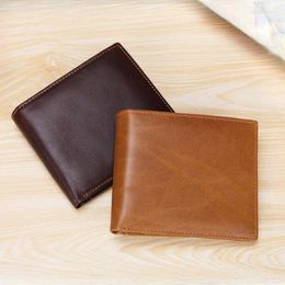 Wallets Men's Brand Leather Slim Mini ID Holder Case Money Bag Purse