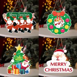 Christmas Decorative Door Hanging Decoration Wall Hanging Holiday Party Supplies Decorations Kids Child Favors Creative gift