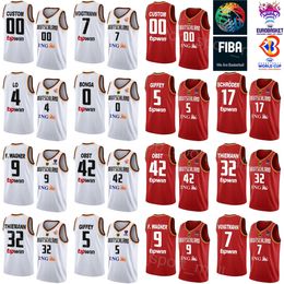 Printed Basketball Germany 7 Johannes Voigtmann Jersey 0 Isaac Bonga 13 MORITZ WAGNER 9 Franz Wagner 5 Niels Giffey Dennis Schroder 2023