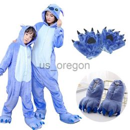 home clothing Stitch Animal Onesies Adults Winter Kigurumi Unicorn Pajamas Onesie Set Women Flannel Cartoon Cosplay Sleepwear Homewear Pijama x0902