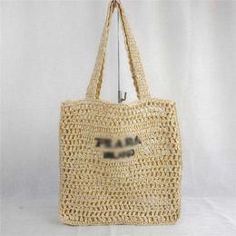 Paper rope woven shoulder beach versatile photo taking letter hollowed out bag leisure travel 55% Off Factory Online