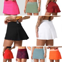 Pleated Skirts Yoga Outfits Tennis Golf Sports Shorts with Inside Pocket Leggings Quick Dry Breathable Pants Running Exercise Fitness Gym Clothes