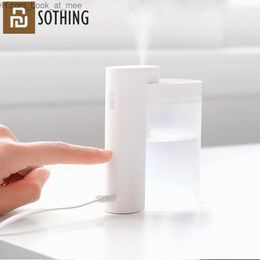 Humidifiers Xiomi Youpin SOTHING Household Mute Air Humidifier 260ML Ultrasonic Air Humidifier Purifying Humidifier USB Charging Marble Q230901