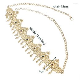 Hair Clips Arabic Wedding Jewelry Chains Gold Color Tassels Rhinestone Headband Middle East Accessories For Girls Moroccan Bijoux