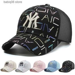 Ball Caps Spring Summer Embroidered Letters Luxury Baseball Caps Men Women Outdoor Sports Travel Mesh Cap High Quality Breathable Sun Hat T230728