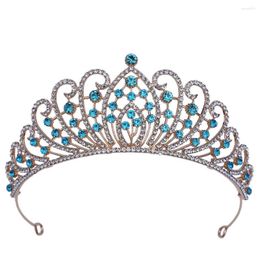 Hair Clips Baroque Simple Geometric Crystal Bridal Crowns Tiaras Women CZ Headband Rhinestone Crown Pageant Diadem Wedding Accessories