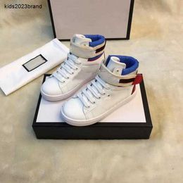 Classic kids high-tops shoes luxury designer children high-top toddler Bee sneakers baby boys and girls Retro shoe size 23-35