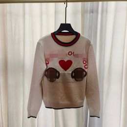 2023 Apricot Letter Print Women's Pullover Brand Same Style Women's Sweaters DH031