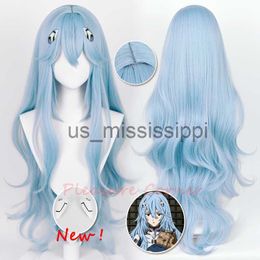 Cosplay Wigs New Rei Ayanami Cosplay Wig EVA Cosplay Women Long Blue Wig Anime EVA Cosplay Wigs Heat Resistant Synthetic Pre Styled Wig x0901