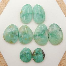 Loose Gemstones Natural Chrysocolla Flatback Cabochon High Quality Polished Gemstone Cabochons Beads1 Pair For Diy Earrings Necklaces