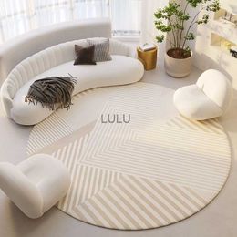 Nordic Round Carpet for Living Room Large Area Light Luxury Bedroom Decor Bedside Plush Mat Dressing Chair Rug Tapis HKD230901