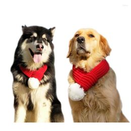 Dog Apparel Pet Fashion Christmas Scarf Cat And Big Year Red Many Sizes Good Quality Soft Skin-friendly