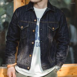 Men's Jackets Maden 2023 Workwear Retro Original Denim Jacket Motorcycle Fit Spring And Autumn Coat Trend