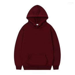 Men's Hoodies Solid Colour Sweatshirts Men Sweatshirt Hoodie Red Wine White Black Dark Blue Many Hooded Sportswear Streetwear