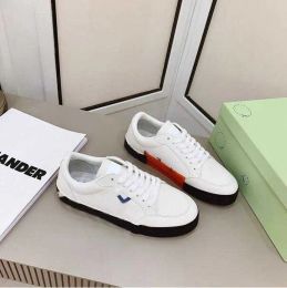 Designer OFF round toe sneakers skateboard tennis shoes leather casual shoes SB platform Vulcanised shoes white lace-up low-cut mint green canvas sneakers.