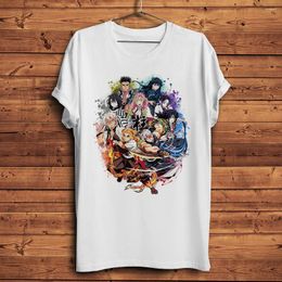 Men's T Shirts Demonslayer All Pillars Hashira Funny Anime TShirt Men Homme Daily Short Sleeve Casual Shirt Unisex Kimetsu No Yaiba Manga