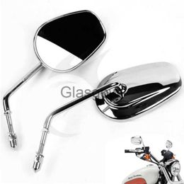Motorcycle Mirrors Motorcycle 8MM Rear View Mirrors For Harley Touring Road King Road Glide Sportster 883 1200 Dyna Heritage Softail SuperLow FXDB x0901