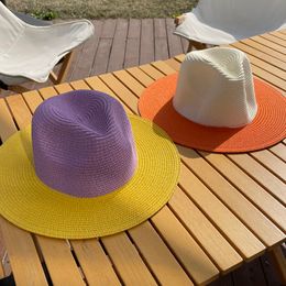 Wide Brim Hats Bucket Luna Dolphin Handmade Women Summer Jazz Sun Protection Hat Cowboy Cap Girls Temperament Flat Colorful Big Eave Casual Chic 230831
