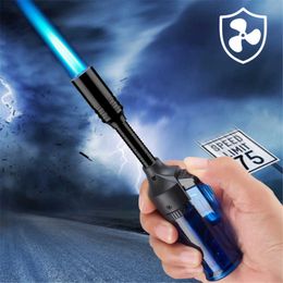 360 Degree Rotation Torch Lighter Jet Flame Butane No Gas Lighters Turbo Windproof Refillable Ignition Gun Outdoor Camping BBQ Tool 2MV1