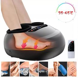 Foot Massager Machine with Heat Shiatsu Deep Tissue Kneading Rolling Massage for Relax Air Compression Soothe Muscles 230831