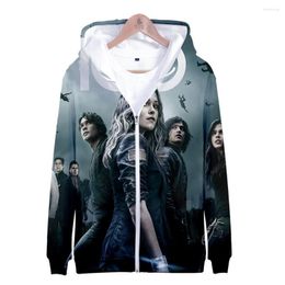 Men's Hoodies The Hundred 100 Tv Show 3D Print Women/men Sweatshirts Streetwear Hip Hop Zipper Hooded Jacket Funny Clothes Cosplay