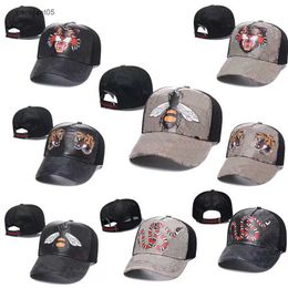 Mens Baseball Caps woman Brand Tiger Head Hats bee snake Embroidered bone Men Women casquette Sun Sports mesh trucker Cap 2023
