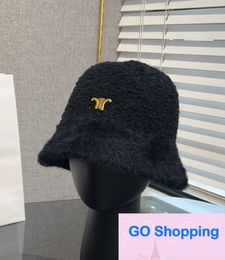 Fashion Lamb Wool Women's New Winter Bucket Hat Hot Bucket Hats Cover Face