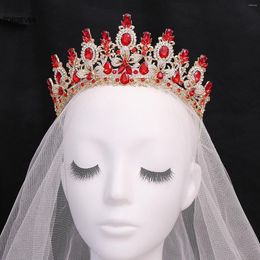 Hair Clips Wedding Crowns For Bride Accessories Sparkly Rhinestone Headbands Big Tiaras Princess Diadem Fashion Jewellery Women Girl