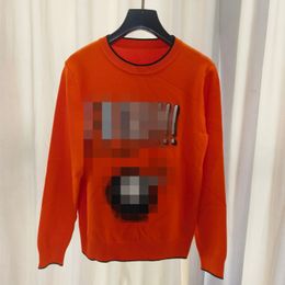 2023 Orange/Apricot Letter Print Women's Pullover Brand Same Style Women's Sweaters DH048