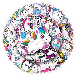 51 pcs Rainbow Horse sticker PVC animal waterproof decoration mobile phone skateboard car diary fashion cartoon