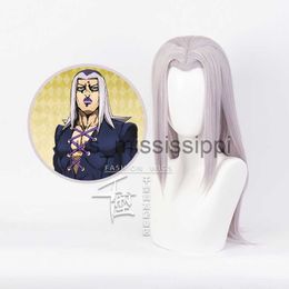 Cosplay Wigs Cosplay Wig JOJO's Bizarre Adventure Leone Abbacchio Moody Blues Wig Golden Wind Head Costume Halloween Party Wigs x0901