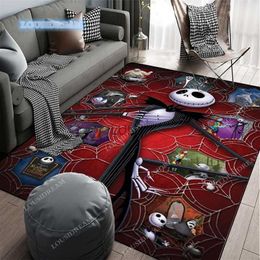 Terrifying Halloween Carpet Skeleton Pumpkin Monster Floor Mat Bedside Sofa Bathroom Door Mat rugs decoracion HKD230901
