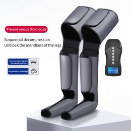 Leg Massagers Wireless Air Compression Foot Massager Circulation Exerciser Full Therapy Shiatsu Calf Thigh Massage Pain Relief 230831