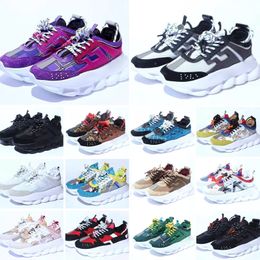 Luxury Italy casual Shoes reflective height reaction sneaker black white multi-color suede leaopard floral arrows tan fluo pink men women designer Trainers 36-47