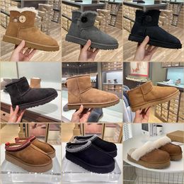 designer snow ultra mini boots women winter australia booties platform uglies boot fur slipper ankle wool shoes sheepskin real leather classic brand casual outside