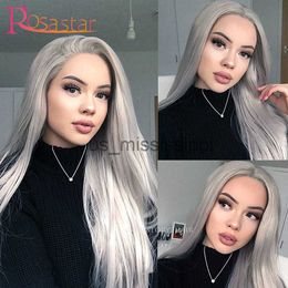 Cosplay Wigs women's wig long straight synthetic wigs black to Grey Hair Wig for Cosplay wigs or anime wigs good quality hair wigs x0901