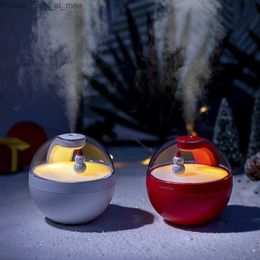 Humidifiers Poke Ball Air Humidifier With Night Light for Christmas Decoration Humidity Keeper Cool Mist Maker Car Purifier Humificador Q230901