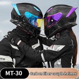 Motorcycle Helmets Carbon Fibre Full Face Light Weight Four Seasons Road Racing Casco Moto