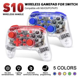 Game Controllers Joysticks S10 Multi-Platform Wireless Game Controller For Switch/OLED Joystick Game Handle For NS/IOS/PC/P4/P3 Macro Programming Gamepad HKD230831
