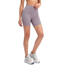 Yoga Shorts L-87660 High-Rise Nake Feeling No T-Line Elastic Tight Pant Leggings Womens Sports Hot Trousers Atheltic Outfits Sportswear Slim