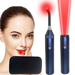 Face Massager Portable Red Light Infrared Therapy Device Handheld Removable Physiotherapy Lip Oral Health Pain Relief 230831