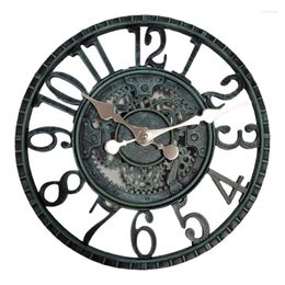 Wall Clocks 12 Inch Vintage Resin Clock Art Hanging Battery Operated For Home Bedroom Living Room Kitchen Decoration Gift