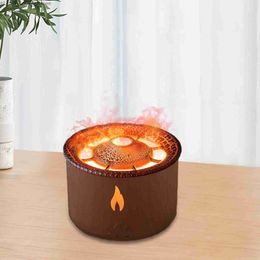 Humidifiers Simulation Volcano Diffuser Mist Diffuser US 110V Plug Durable with Atmosphere Light Multipurpose for Lovers and Families Q230901