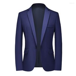 Men's Suits Spring And Autumn Suit Coat Solid Color Single Button Tight Fashion Casual Set High Quality Jacket Plus Size 5XL