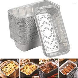 Take Out Containers Packaging Lunch Box Food Tray 25pcs Takeaway Container Disposable Foil With Lids Aluminum